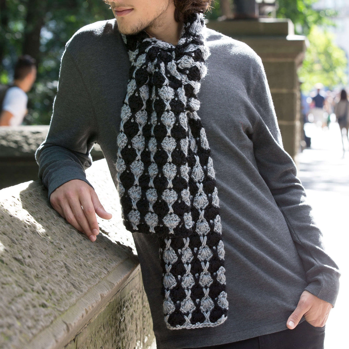 Crochet Scarf made in Red Heart Soft Yarn