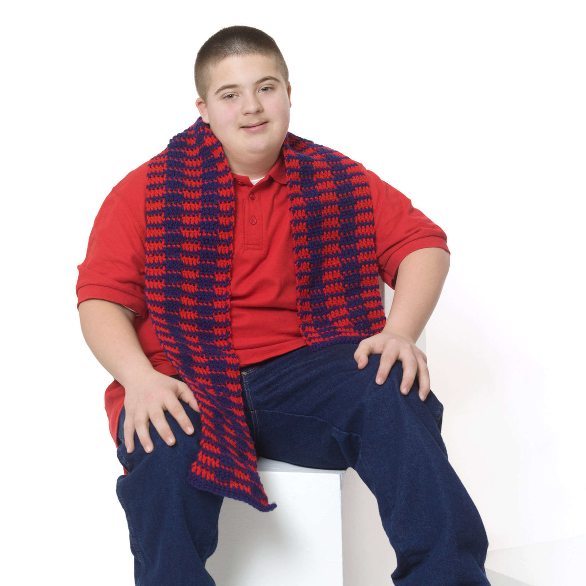 Crochet Scarf made in Red Heart Super Saver Yarn