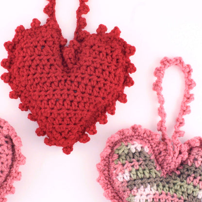 Red Heart Crochet Sweet Heart Sachet Crochet Heart Sachet made in Red Heart Super Saver Yarn
