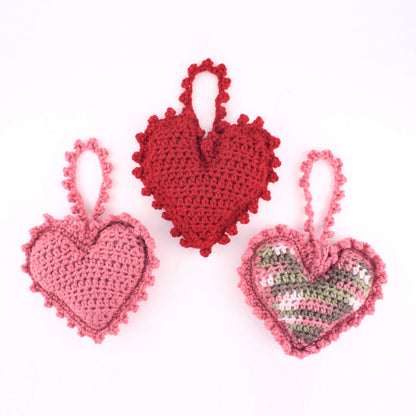 Red Heart Crochet Sweet Heart Sachet Crochet Heart Sachet made in Red Heart Super Saver Yarn