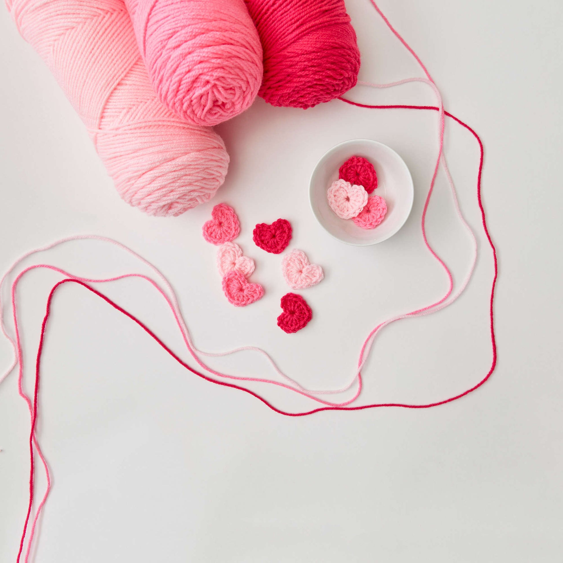 Free Red Heart Crochet Sweet Hearts Pattern
