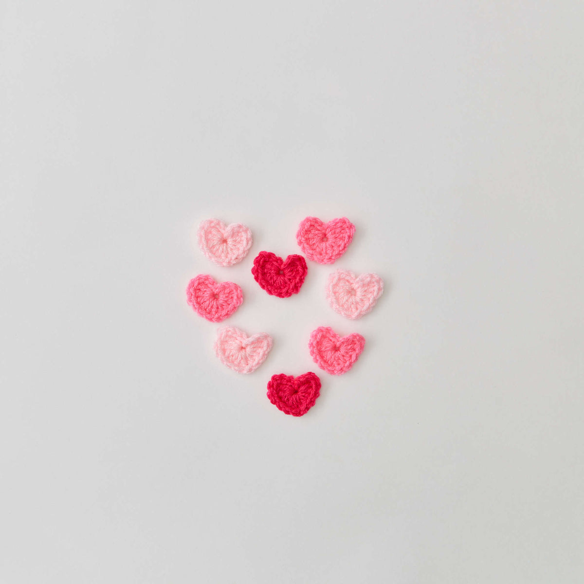 Crochet Heart Craft made in Red Heart Super Saver Yarn