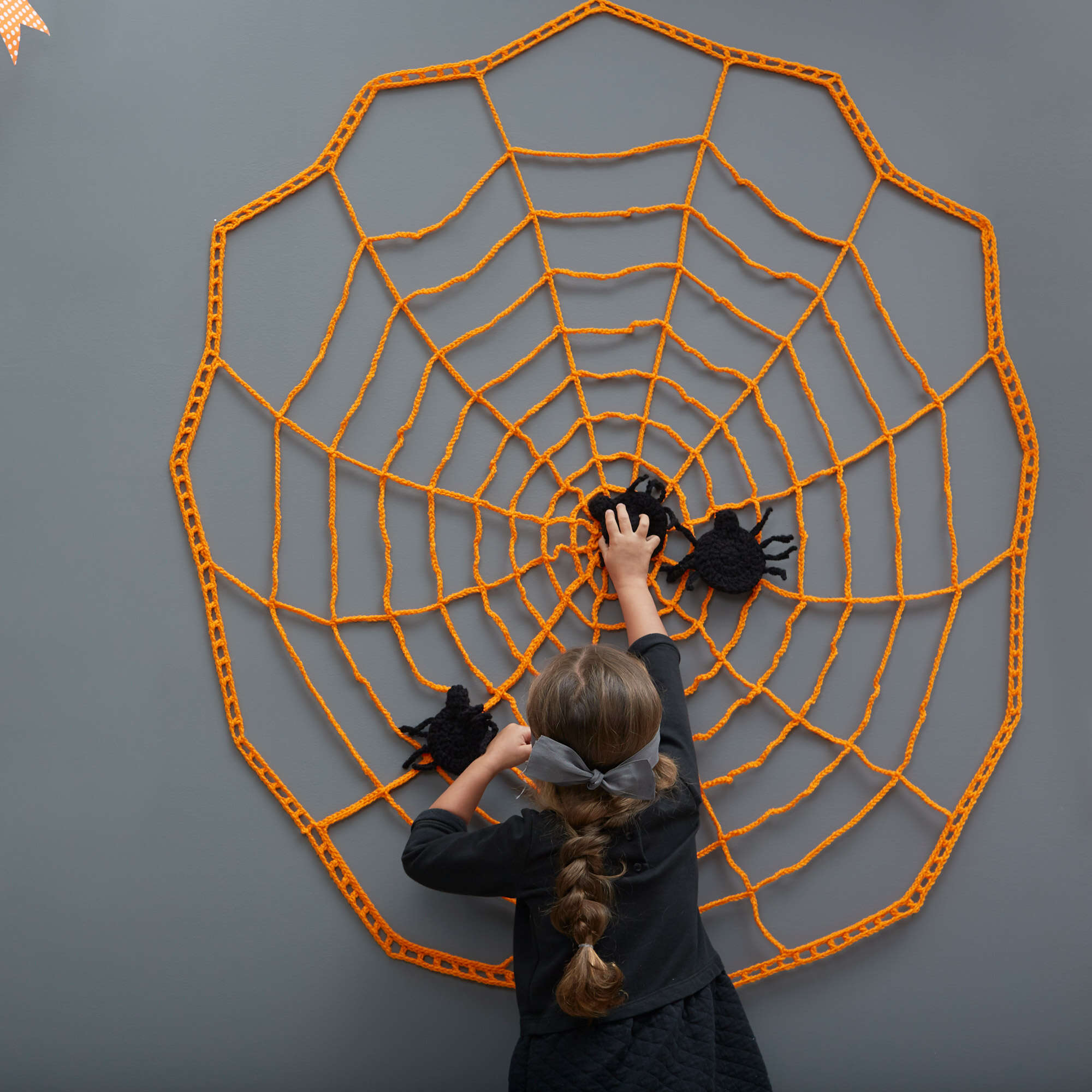 Free Easy Red Heart Pin the Spider on the Web Crochet Pattern