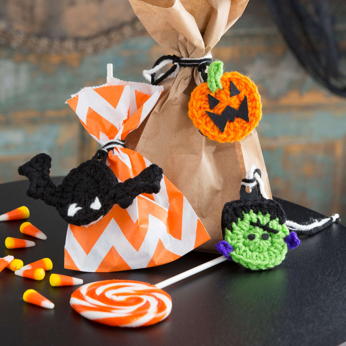 Crochet Trims made in Red Heart Super Saver Yarn