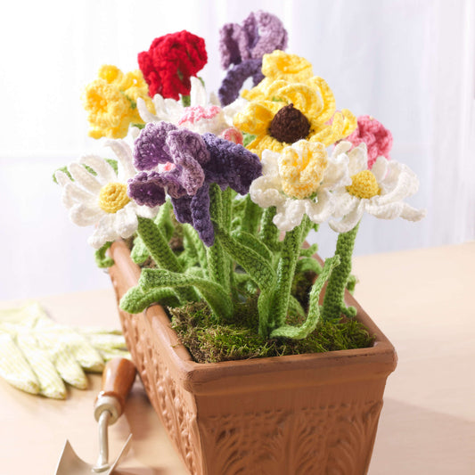 Crochet Bouquet made in Red Heart Super Saver Yarn