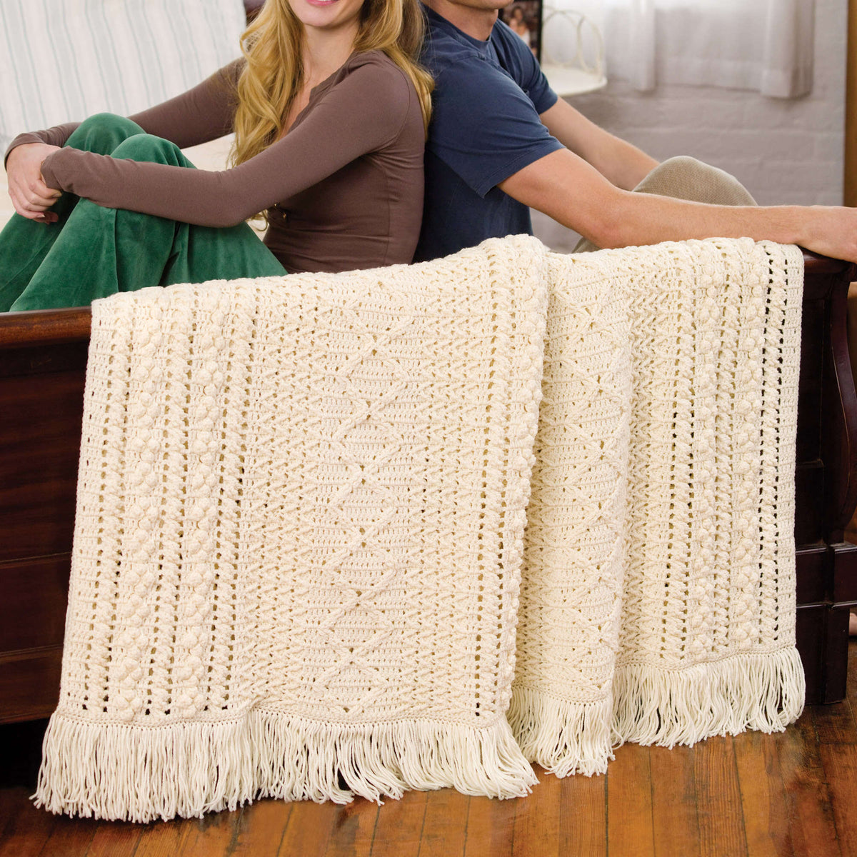 Crochet Throw made in Red Heart Super Saver Yarn
