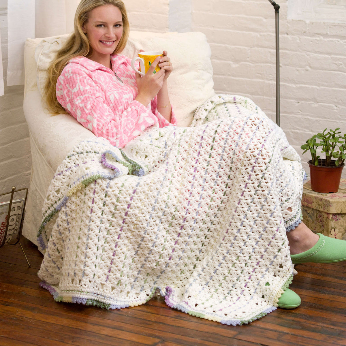 Crochet Throw made in Red Heart Super Saver Yarn