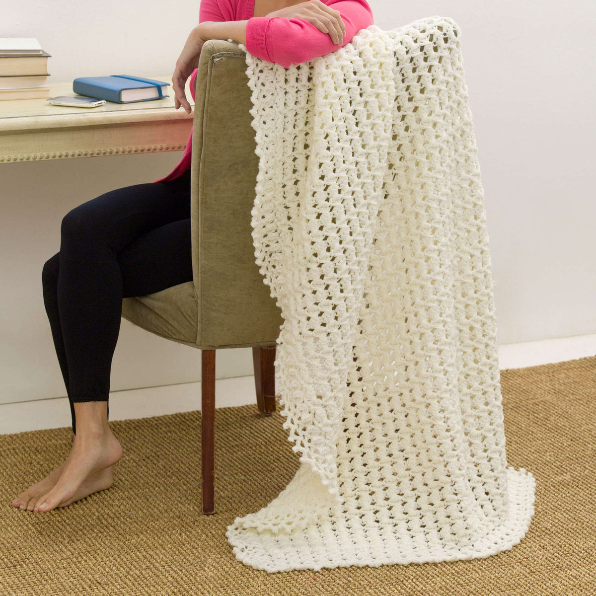 Crochet Throw made in Red Heart Super Saver Yarn