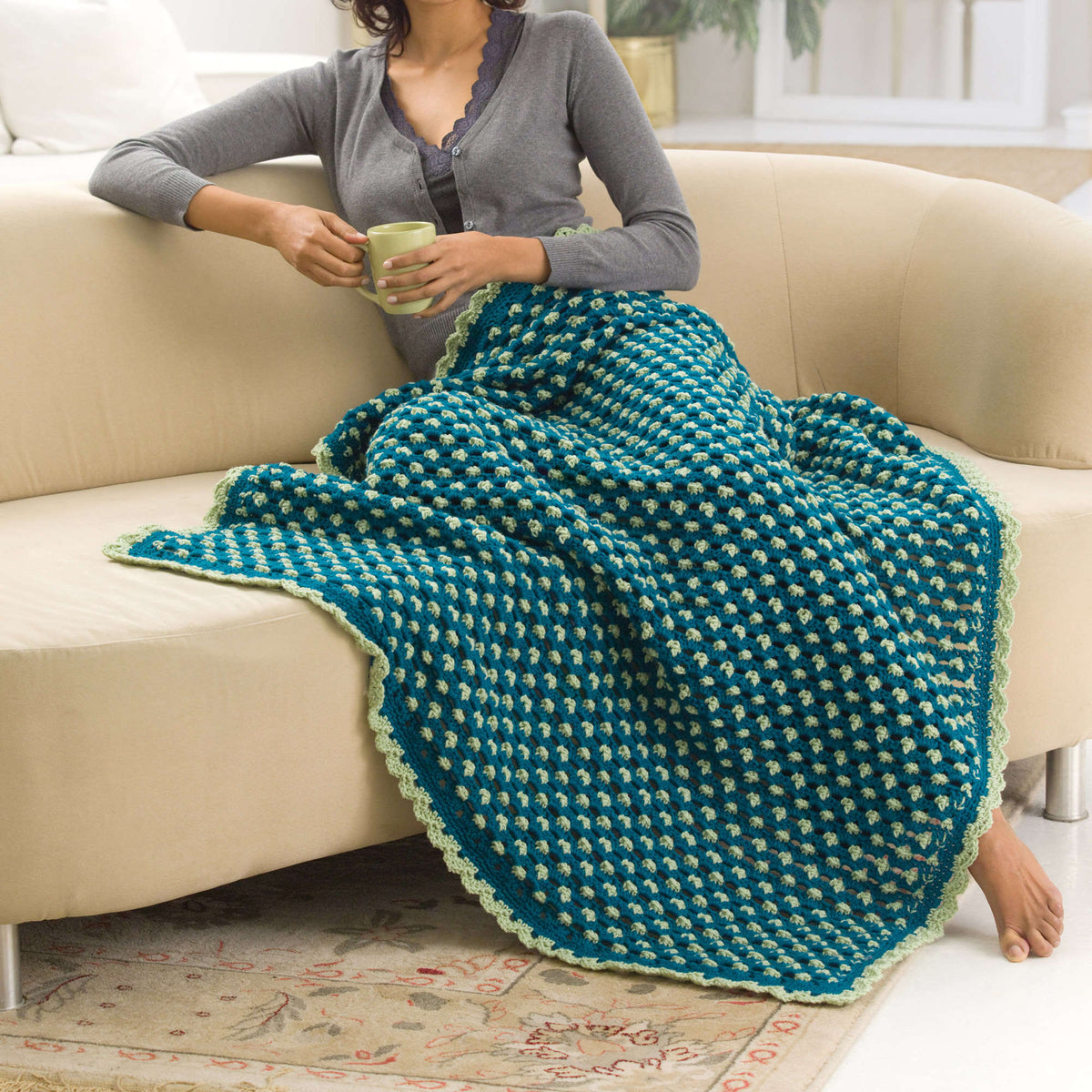 Crochet Throw made in Red Heart Super Saver Yarn