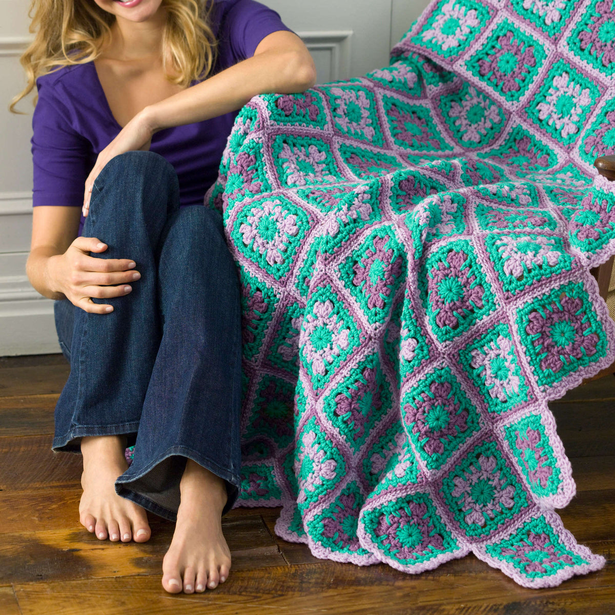 Crochet Throw made in Red Heart Classic Yarn