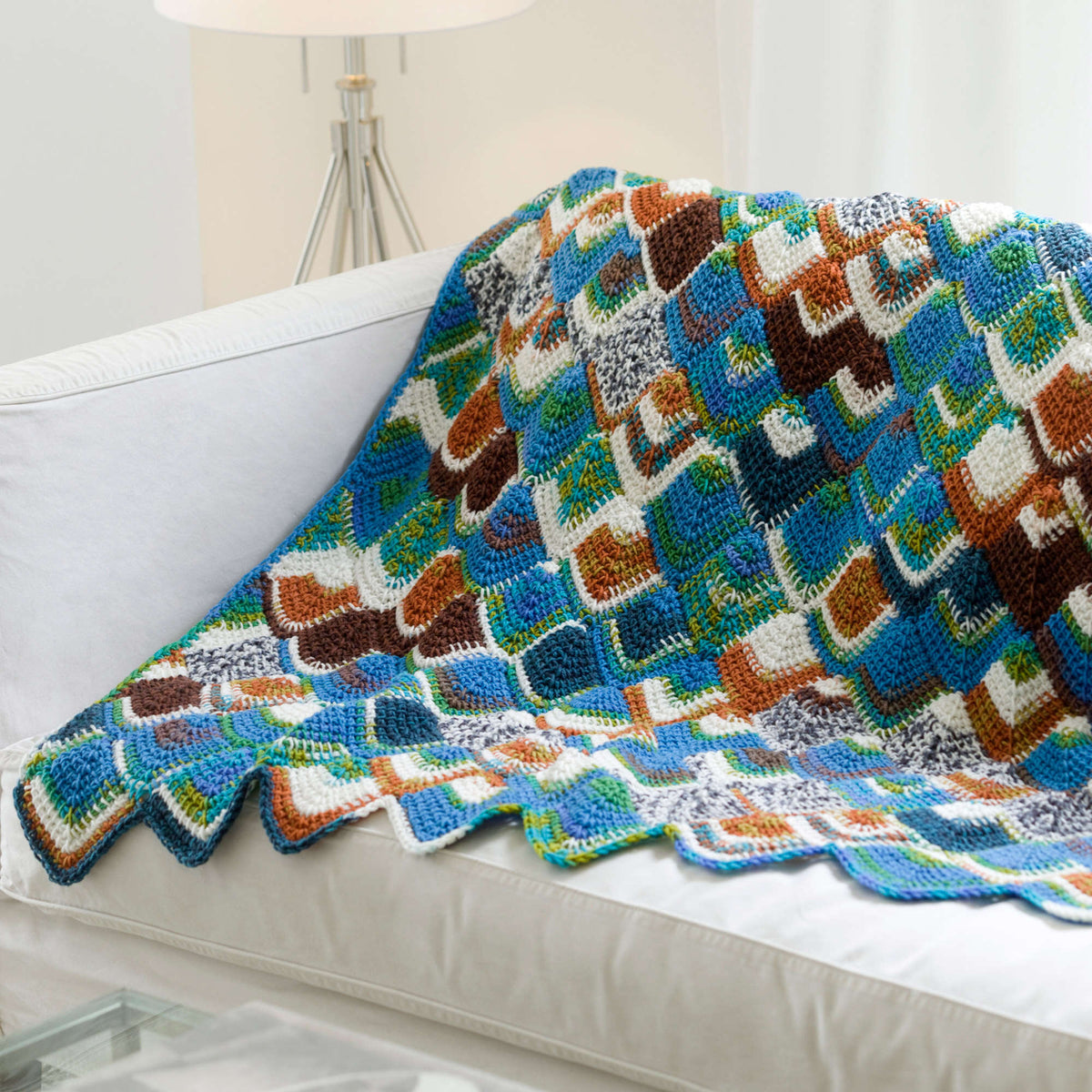 Crochet Throw made in Red Heart Super Saver Yarn