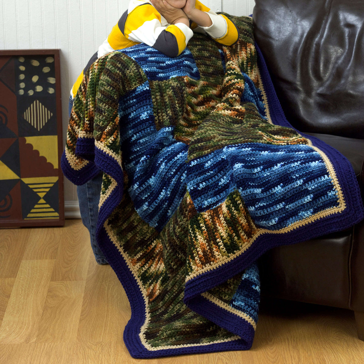 Crochet Throw made in Red Heart Super Saver Yarn