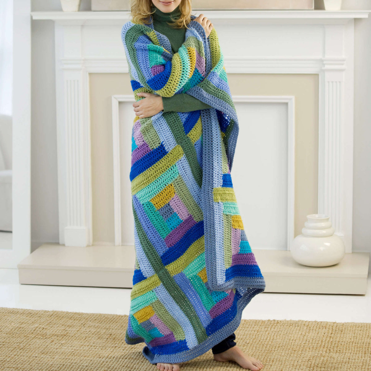 Crochet Throw made in Red Heart Classic Yarn