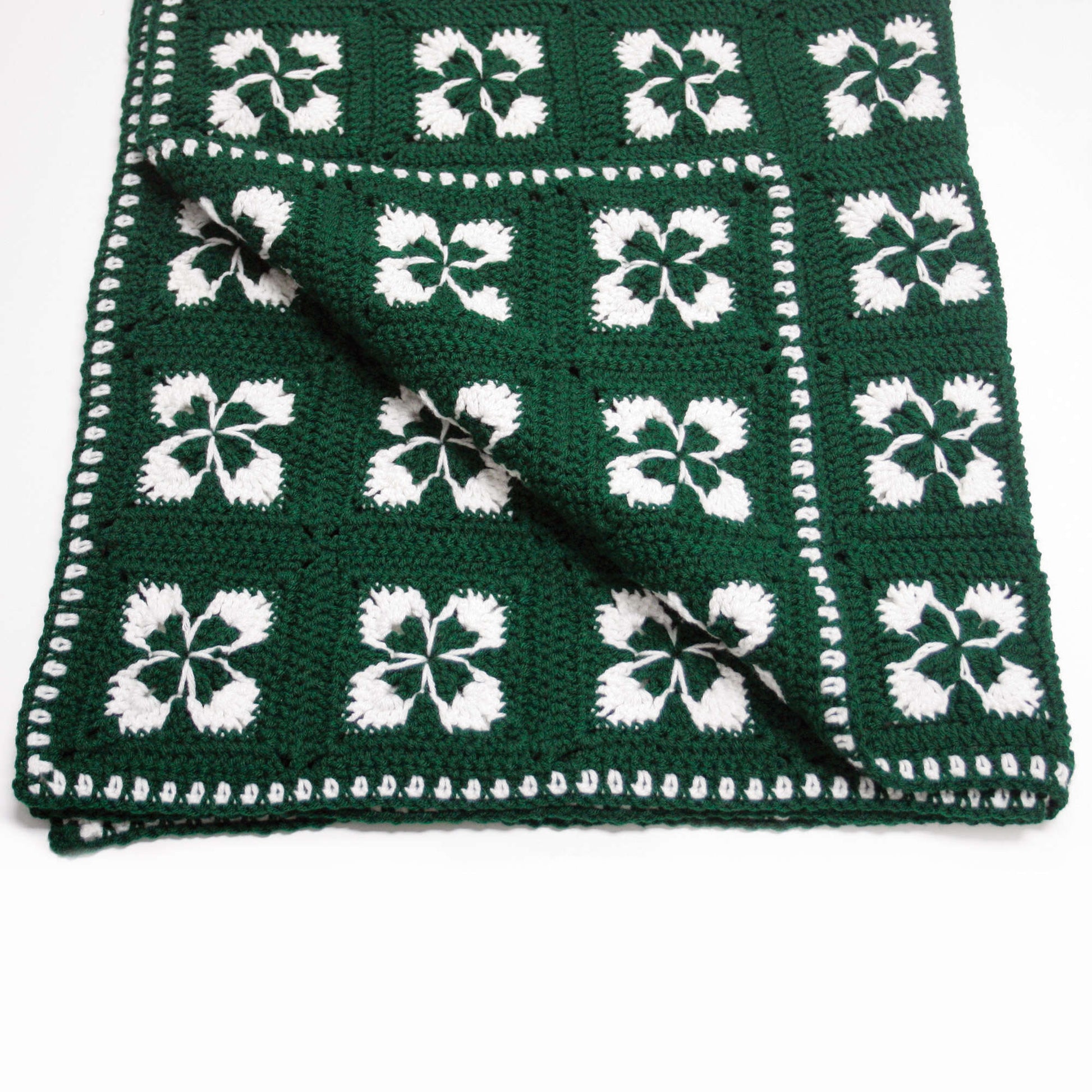 Free Red Heart Crochet Shamrock Afghan Pattern