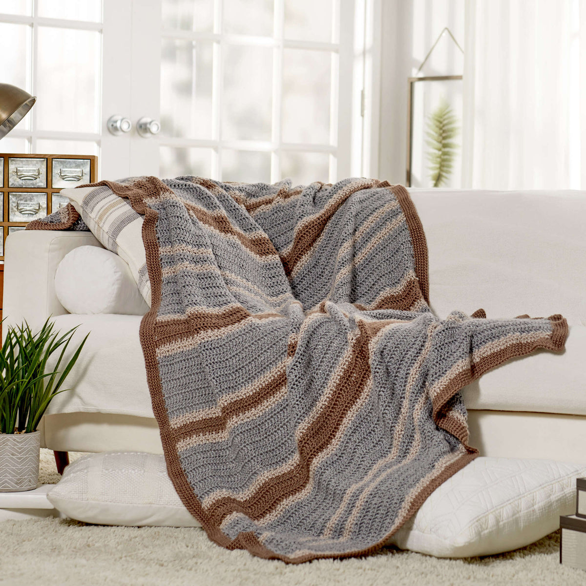 Crochet Throw made in Red Heart Soft Yarn