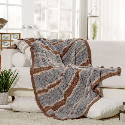 Red Heart Crochet Menswear Throw Crochet Throw made in Red Heart Soft Yarn