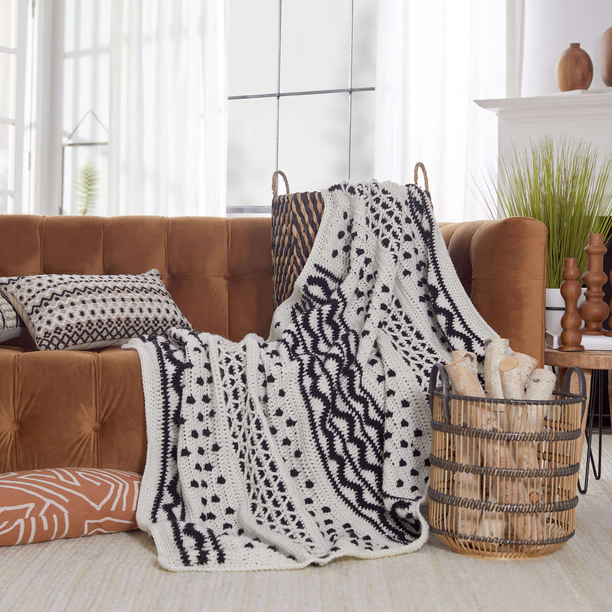 Crochet Throw made in Red Heart With Love Yarn