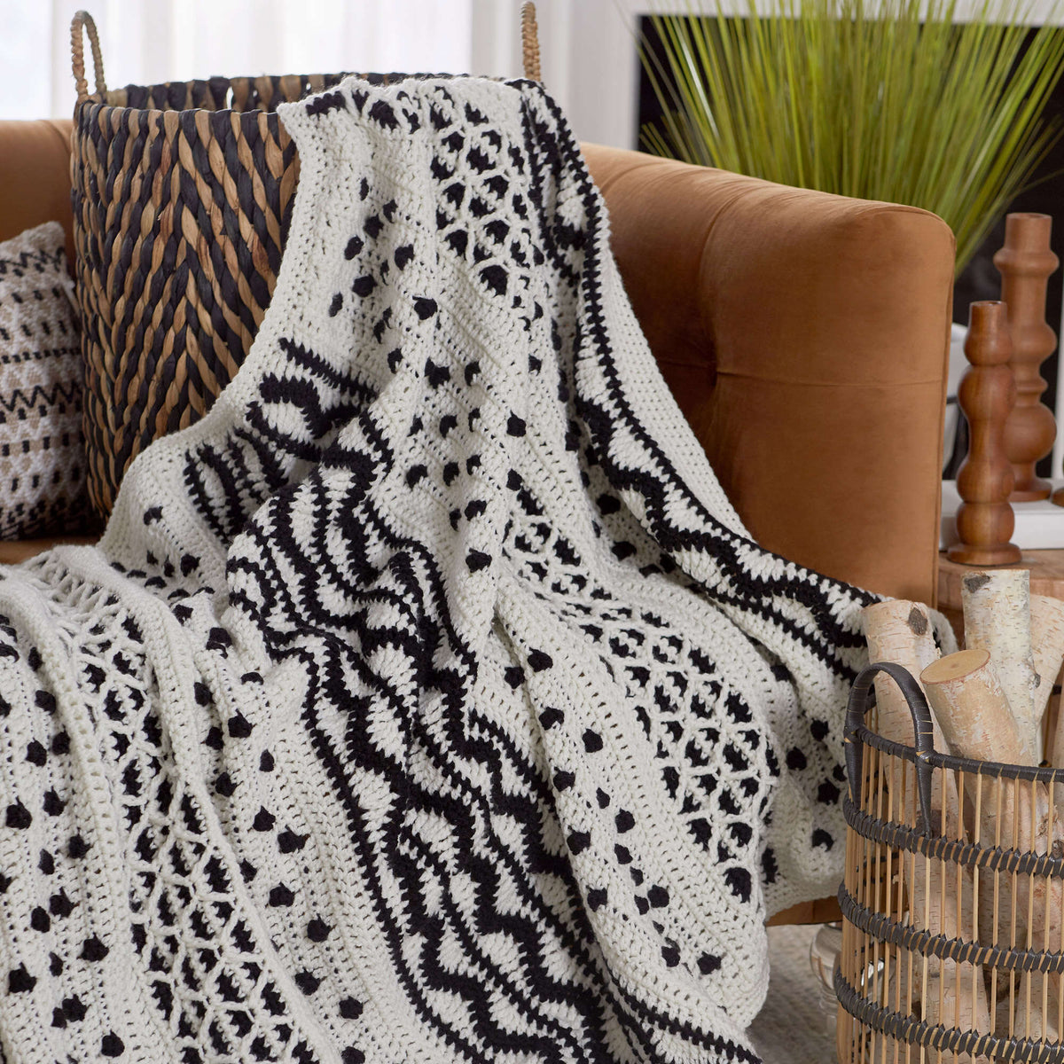 Crochet Throw made in Red Heart With Love Yarn