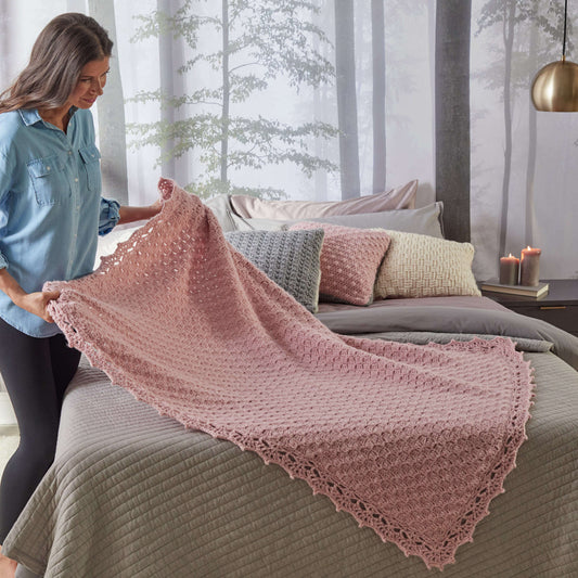 Crochet Throw made in Red Heart Dreamy Yarn