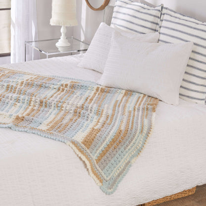 Red Heart Crochet Summer Breeze Throw Crochet Throw made in Red Heart Dreamy Stripes Yarn