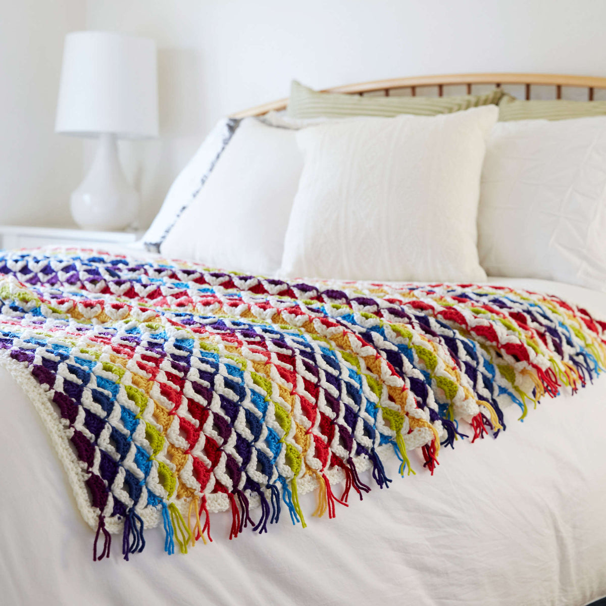 Crochet Throw made in Red Heart Chic Sheep Yarn