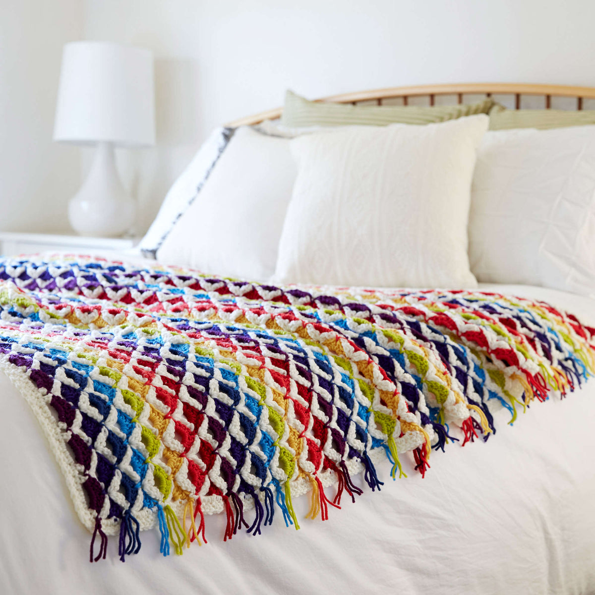 Crochet Throw made in Red Heart Chic Sheep Yarn