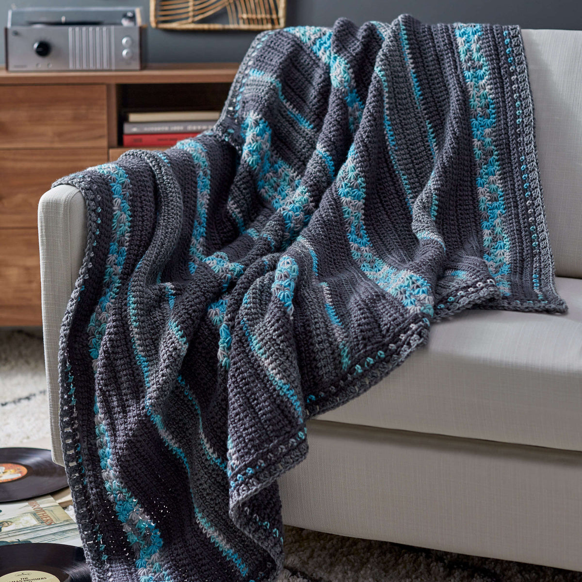 Crochet Throw made in Red Heart Super Saver Yarn