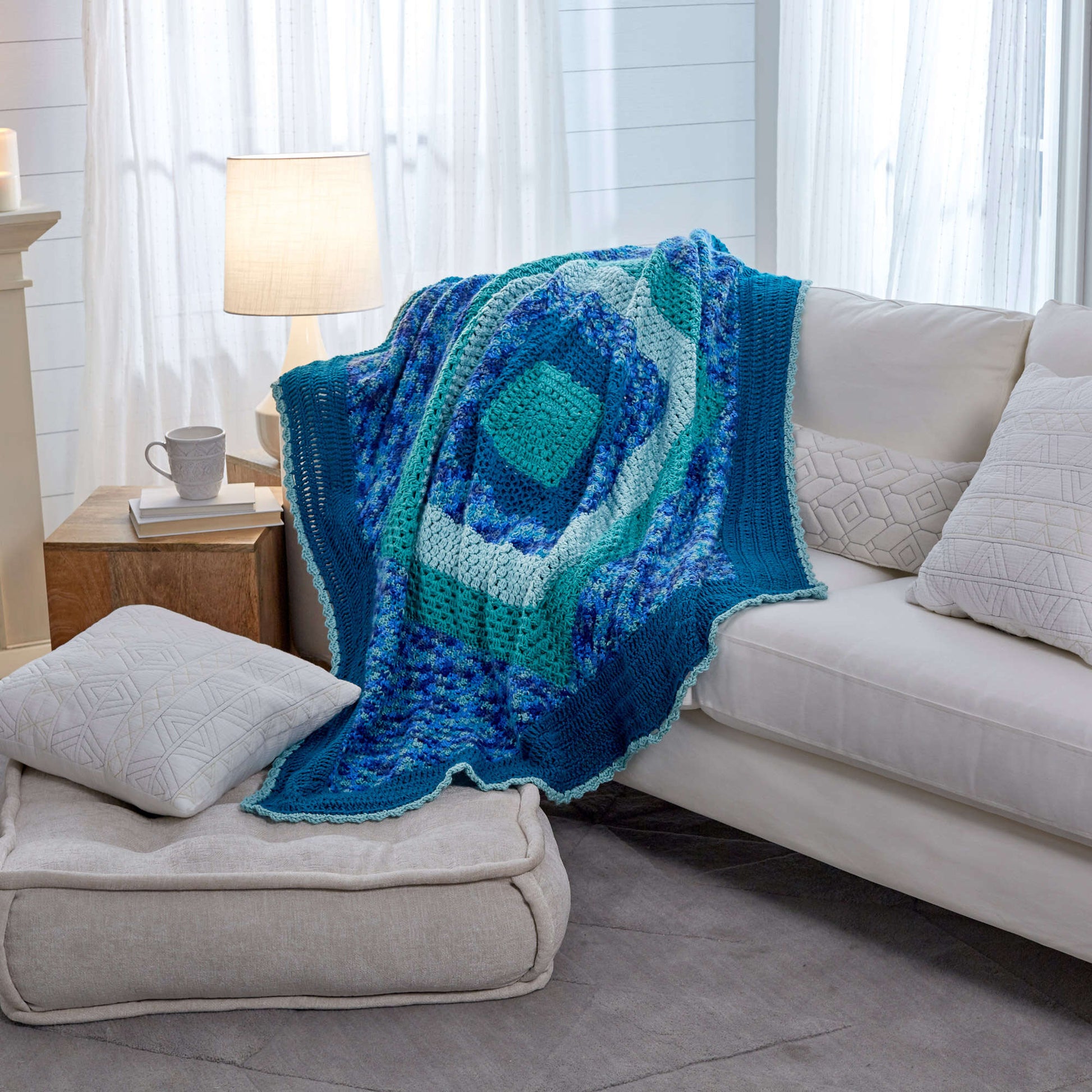 Free Red Heart Sea Glass Throw Pattern