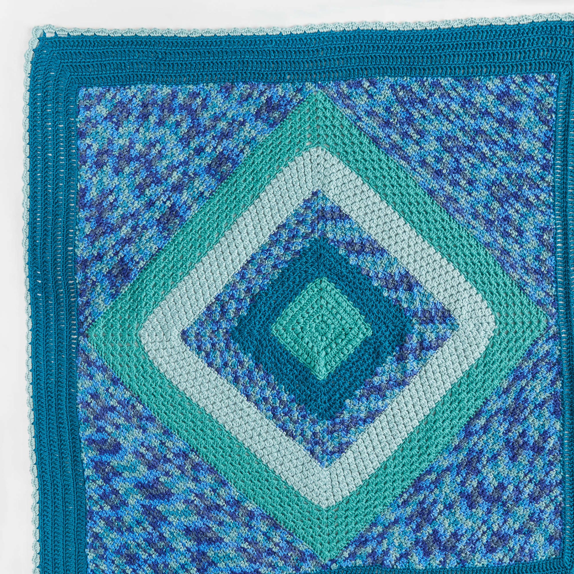 Free Red Heart Sea Glass Throw Crochet Pattern