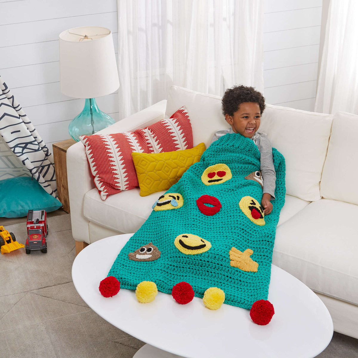 Crochet Blanket made in Red Heart With Love Yarn