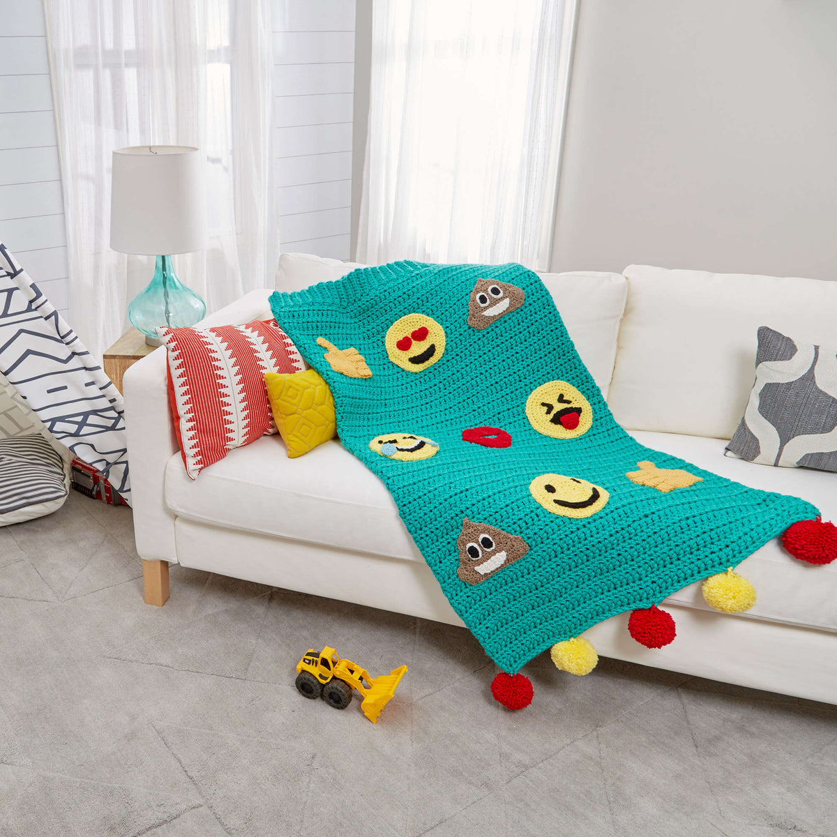 Crochet Blanket made in Red Heart With Love Yarn