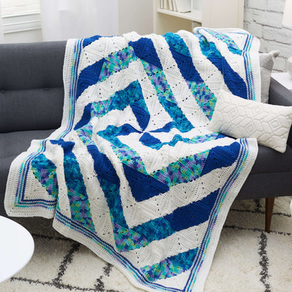 Red Heart Twirling Crochet Throw Crochet Throw made in Red Heart Super Saver Jumbo Yarn