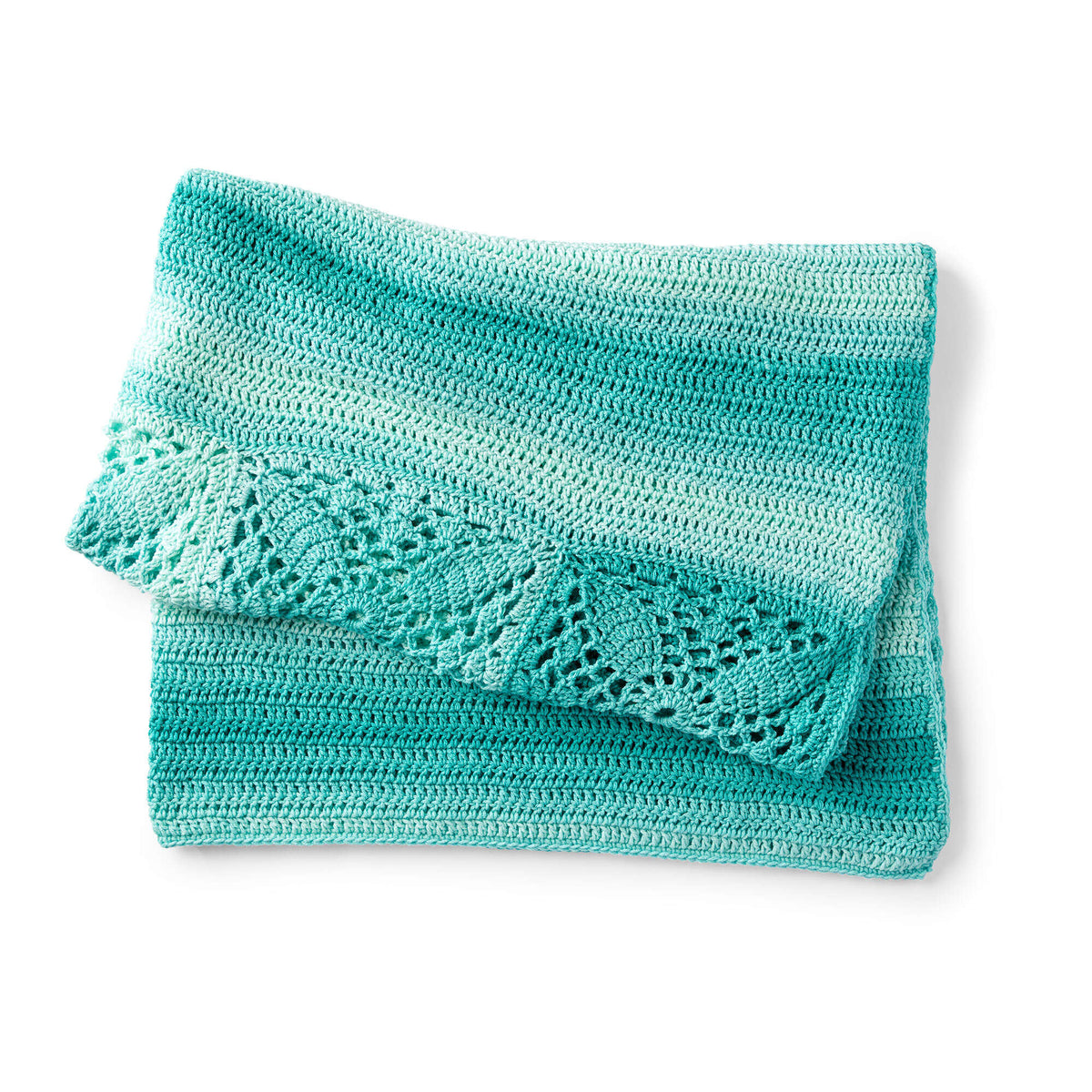 Crochet Throw made in Red Heart Super Saver Ombre Yarn