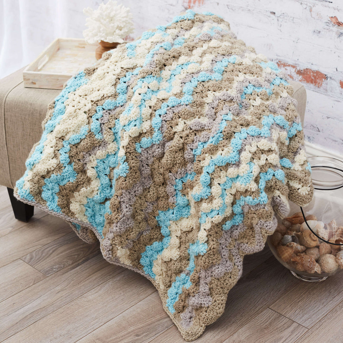 Crochet Throw made in Red Heart With Love Yarn