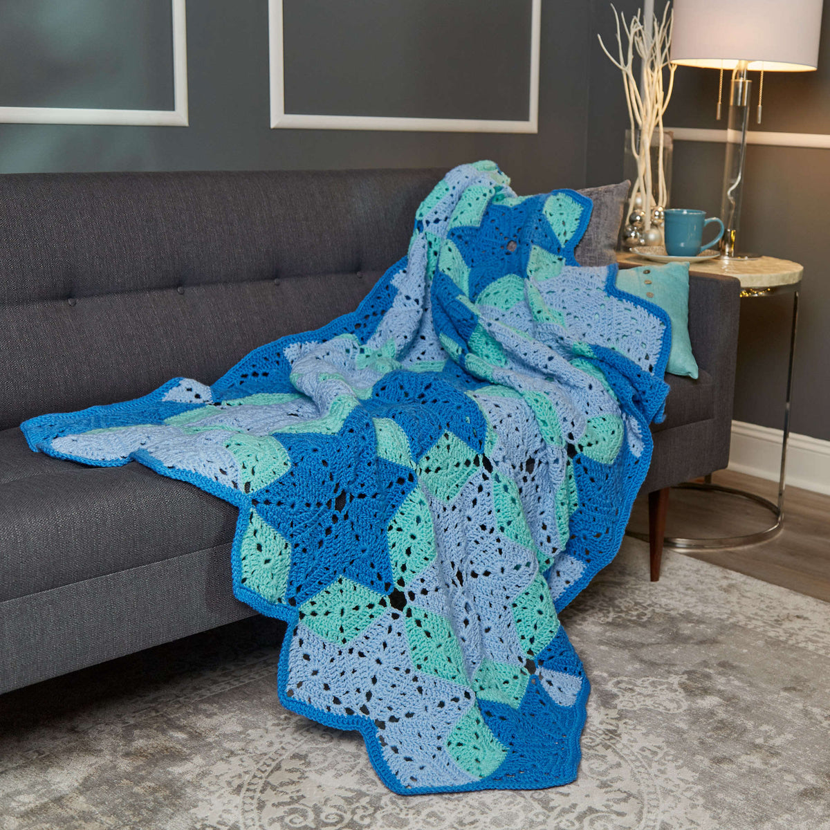 Crochet Throw made in Red Heart Super Saver Yarn