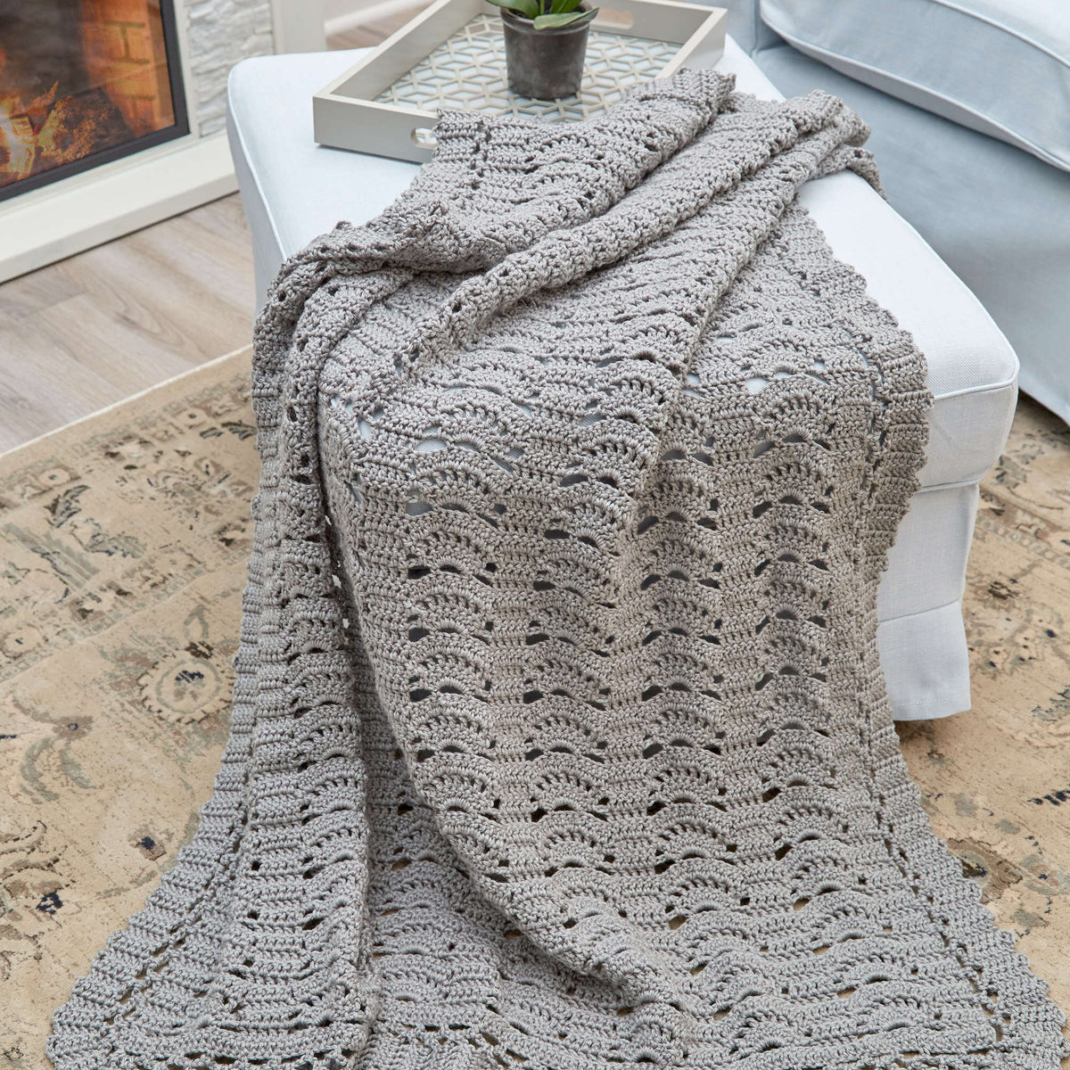 Crochet Throw made in Red Heart Super Saver Yarn