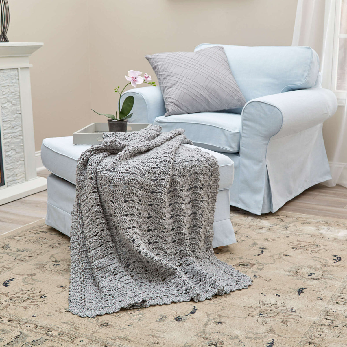 Crochet Throw made in Red Heart Super Saver Yarn