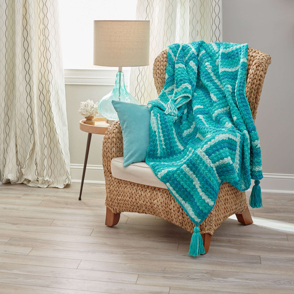 Crochet Throw made in Red Heart With Love Yarn