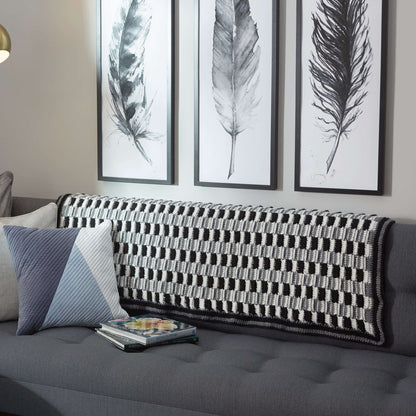 Red Heart Crochet Urban Optics Throw Crochet Throw made in Red Heart Super Saver Yarn