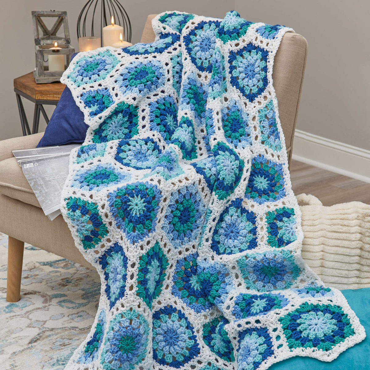 Crochet Throw made in Red Heart Super Saver Yarn