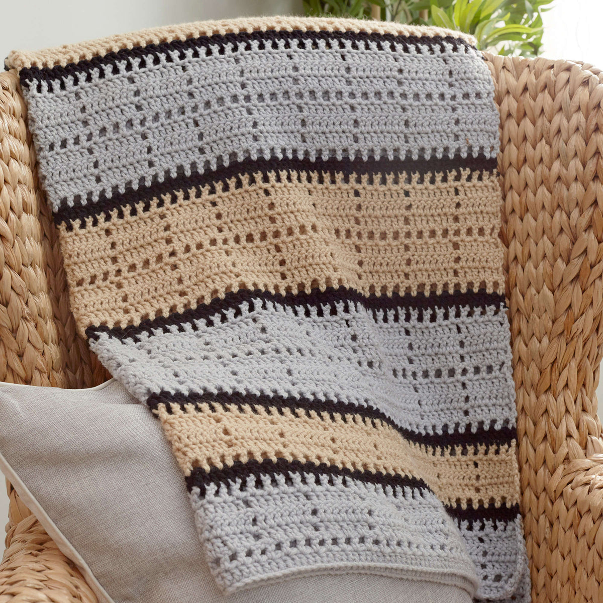 Crochet Throw made in Red Heart Classic Yarn