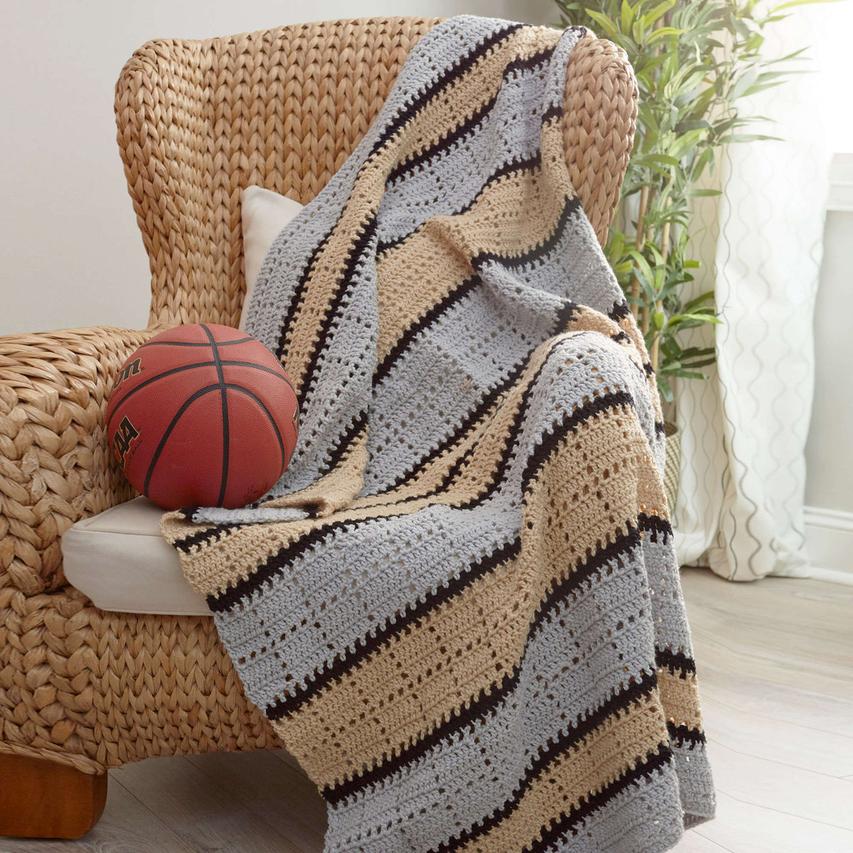 Crochet Throw made in Red Heart Classic Yarn