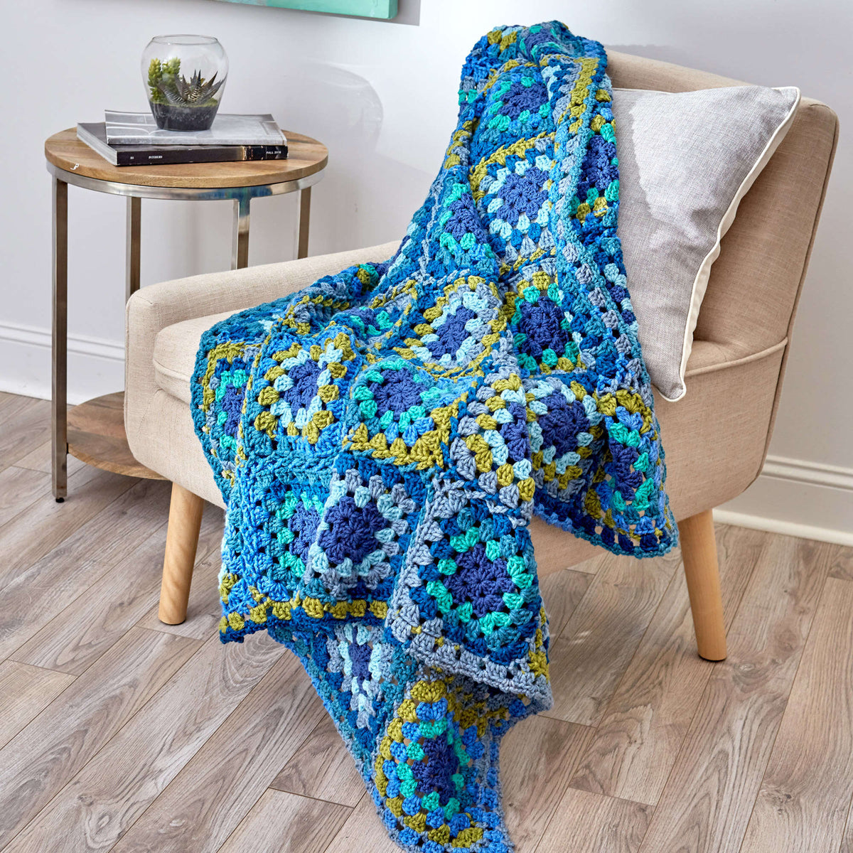 Crochet Throw made in Red Heart With Love Yarn