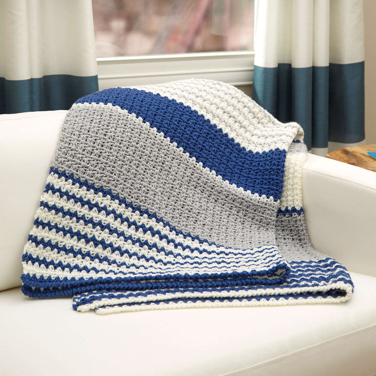 Crochet Throw made in Red Heart Classic Yarn