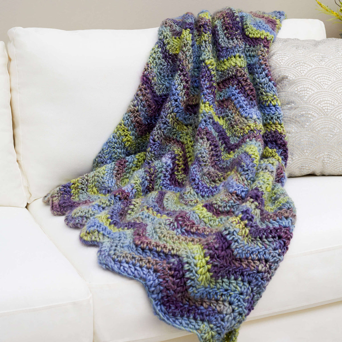 Crochet Throw made in Red Heart Evermore Yarn