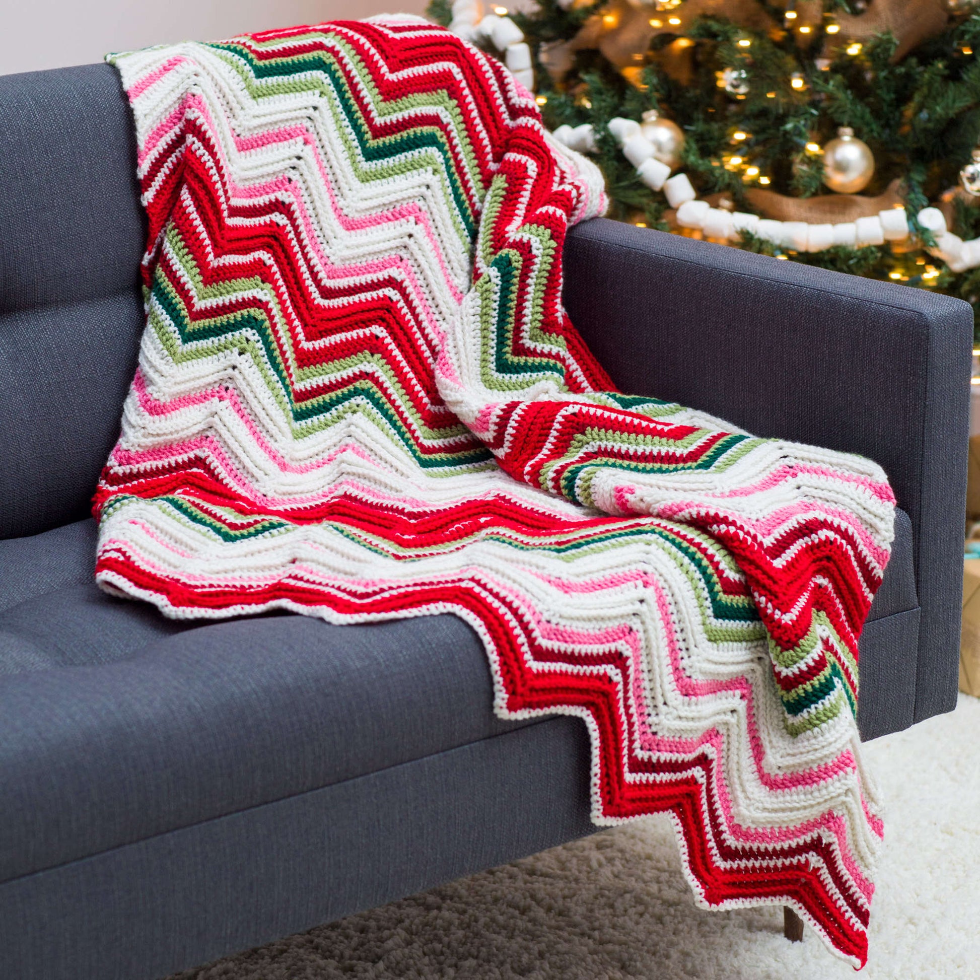 Free Red Heart Ripples Of Joy Throw Pattern