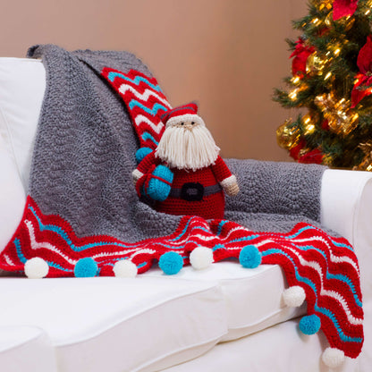 Red Heart Crochet Dashing Holiday Throw Crochet Throw made in Red Heart Super Saver Yarn