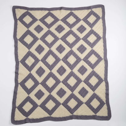 Red Heart Crochet Throw of Squares Crochet Squares made in Red Heart Comfort Yarn