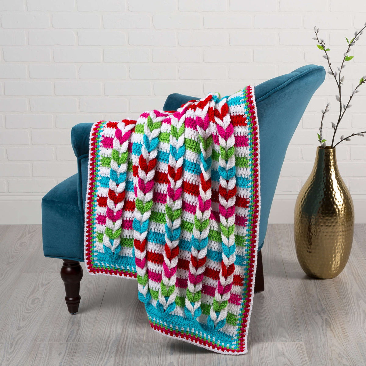 Crochet Blanket made in Red Heart Super Saver Yarn