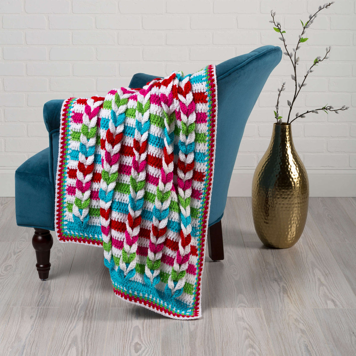 Crochet Blanket made in Red Heart Super Saver Yarn